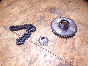 pignon + chaine démarreur 